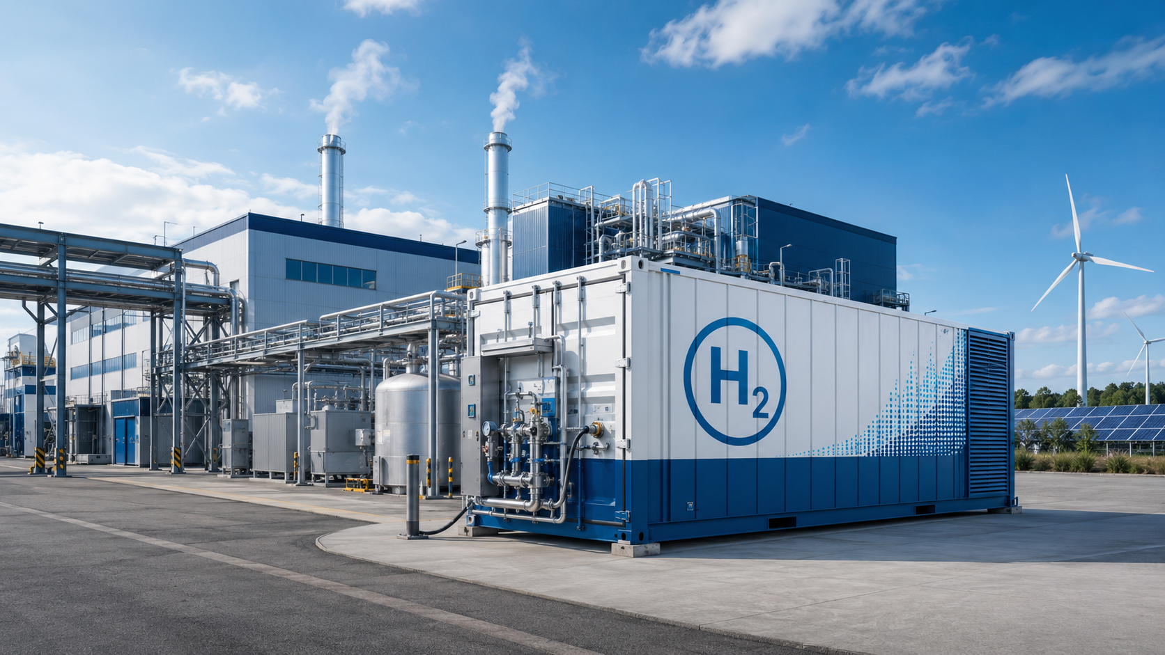 Site industriel alimenté par une solution hydrogène